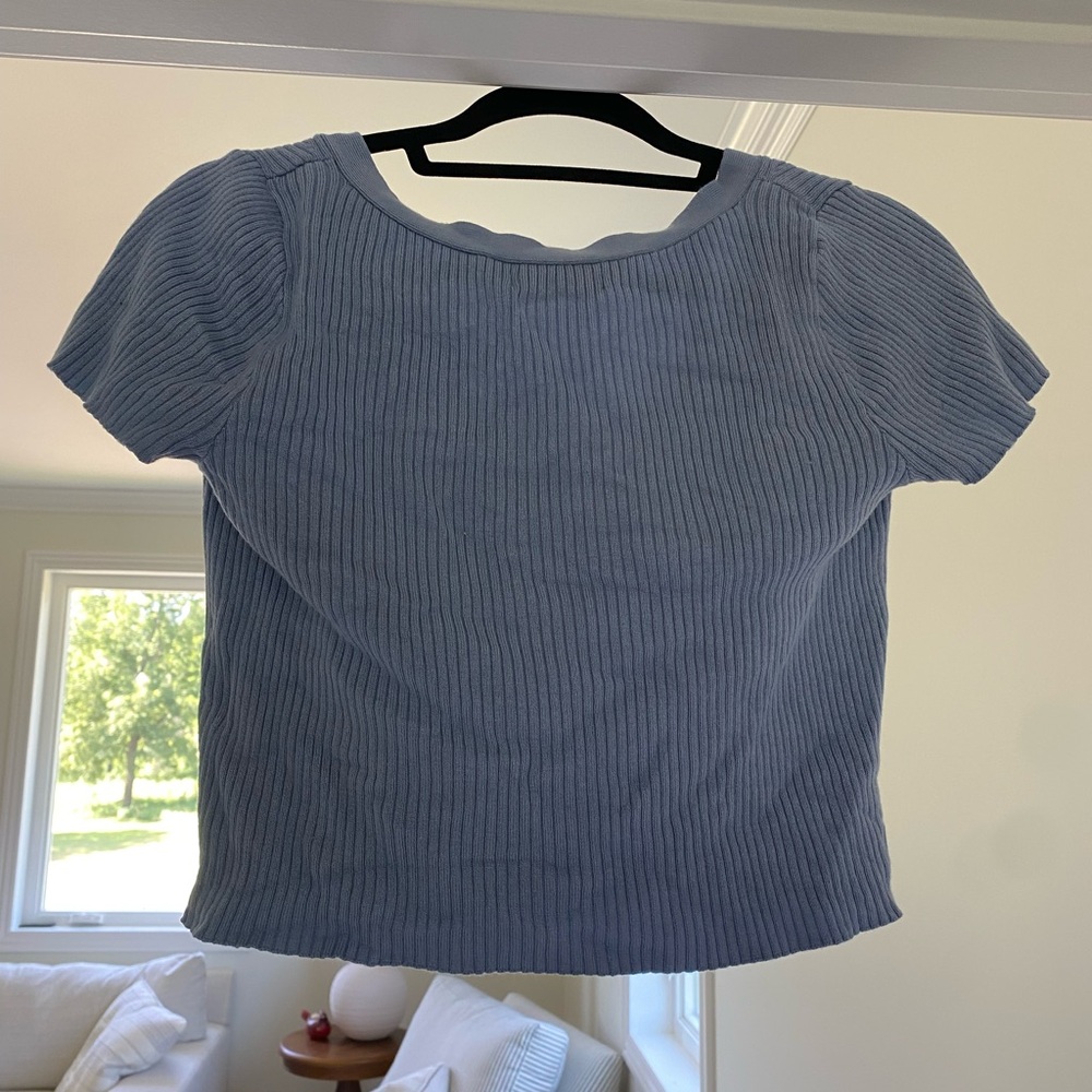 Abercrombie & Fitch Light Blue Ribbed matching set - Picture 2 of 3